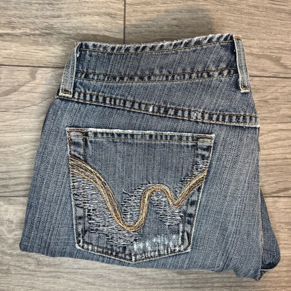 Lucky Brand Typhoon Wonder Crop Jeans Distressed Medium Wash Mid Rise Size 10/30